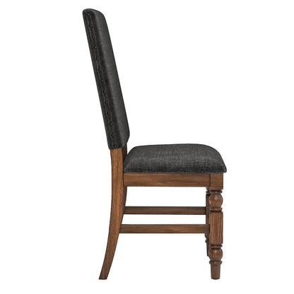 Chaises de salle à manger capitonnées Flatiron à clous décoratifs (lot de 2) par iNSPIRE Q Classic