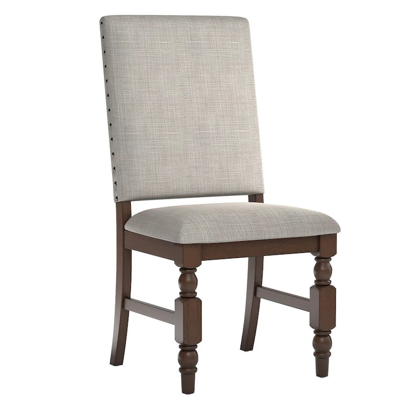 Chaises de salle à manger capitonnées Flatiron à clous décoratifs (lot de 2) par iNSPIRE Q Classic