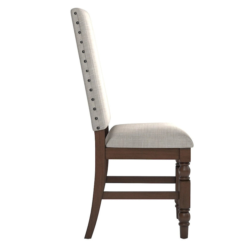 Chaises de salle à manger capitonnées Flatiron à clous décoratifs (lot de 2) par iNSPIRE Q Classic