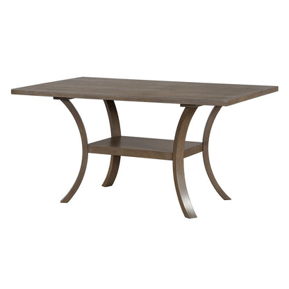 Ensemble de salle à manger 6 pièces avec étagère de rangement et pieds incurvés, ensemble de table de cuisine avec banc et 4 chaises de salle à manger avec coussins amovibles