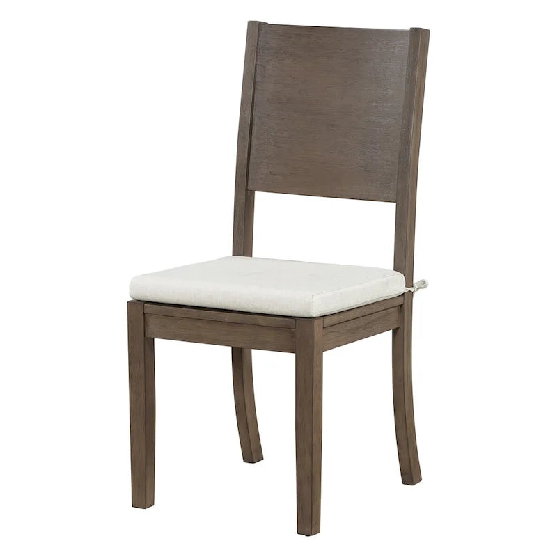 Ensemble de salle à manger 6 pièces avec étagère de rangement et pieds incurvés, ensemble de table de cuisine avec banc et 4 chaises de salle à manger avec coussins amovibles