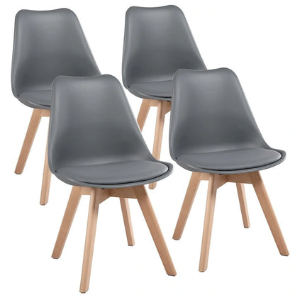 Ensemble de 4 chaises de salle à manger Yaheetech avec rembourrage souple et moderne