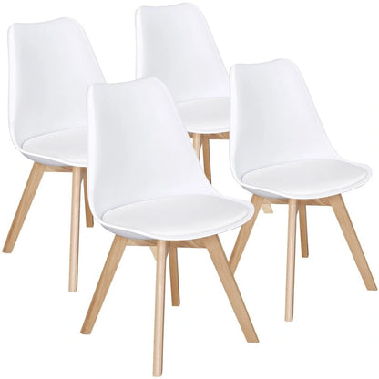 Ensemble de 4 chaises de salle à manger Yaheetech avec rembourrage souple et moderne