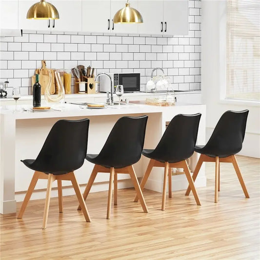 Ensemble de 4 chaises de salle à manger Yaheetech avec rembourrage souple et moderne