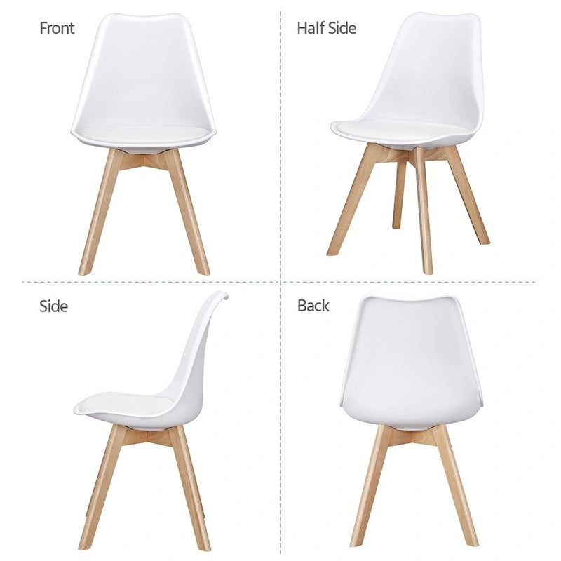 Ensemble de 4 chaises de salle à manger Yaheetech avec rembourrage souple et moderne