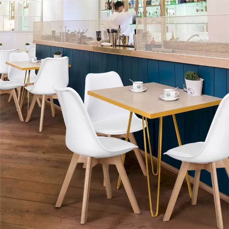 Ensemble de 4 chaises de salle à manger Yaheetech avec rembourrage souple et moderne