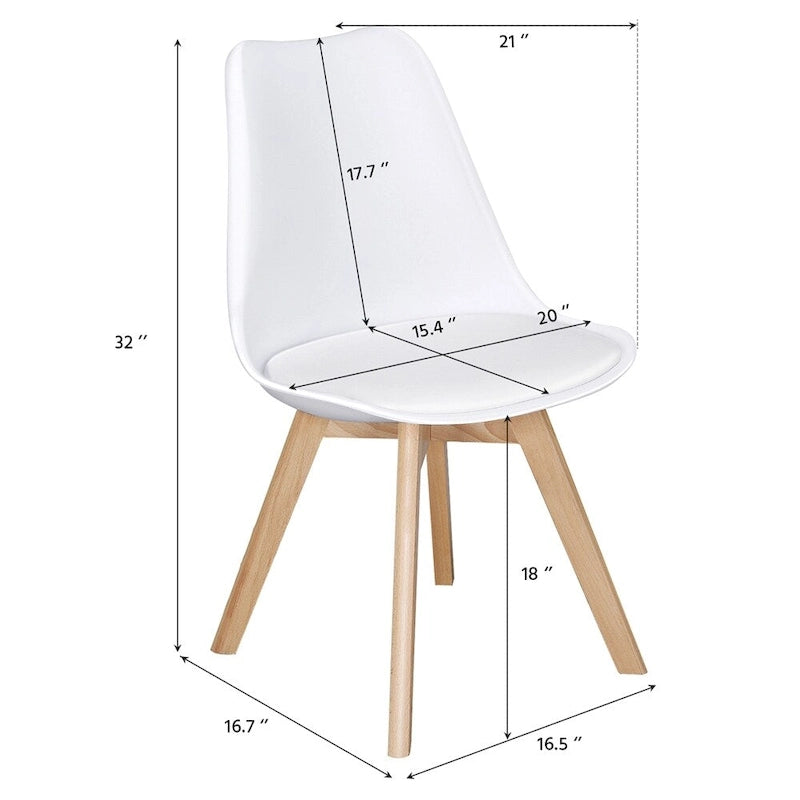 Ensemble de 4 chaises de salle à manger Yaheetech avec rembourrage souple et moderne