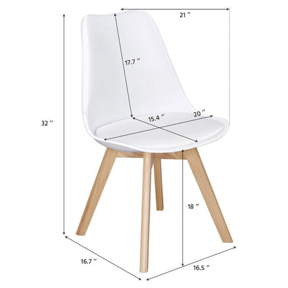 Ensemble de 4 chaises de salle à manger Yaheetech avec rembourrage souple et moderne