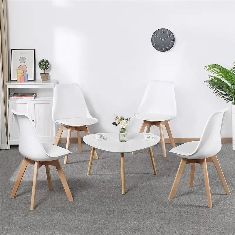 Ensemble de 4 chaises de salle à manger Yaheetech avec rembourrage souple et moderne