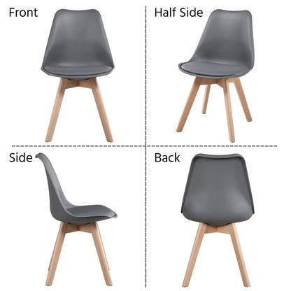 Ensemble de 4 chaises de salle à manger Yaheetech avec rembourrage souple et moderne