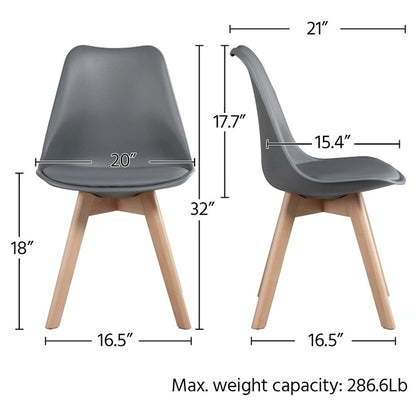 Ensemble de 4 chaises de salle à manger Yaheetech avec rembourrage souple et moderne