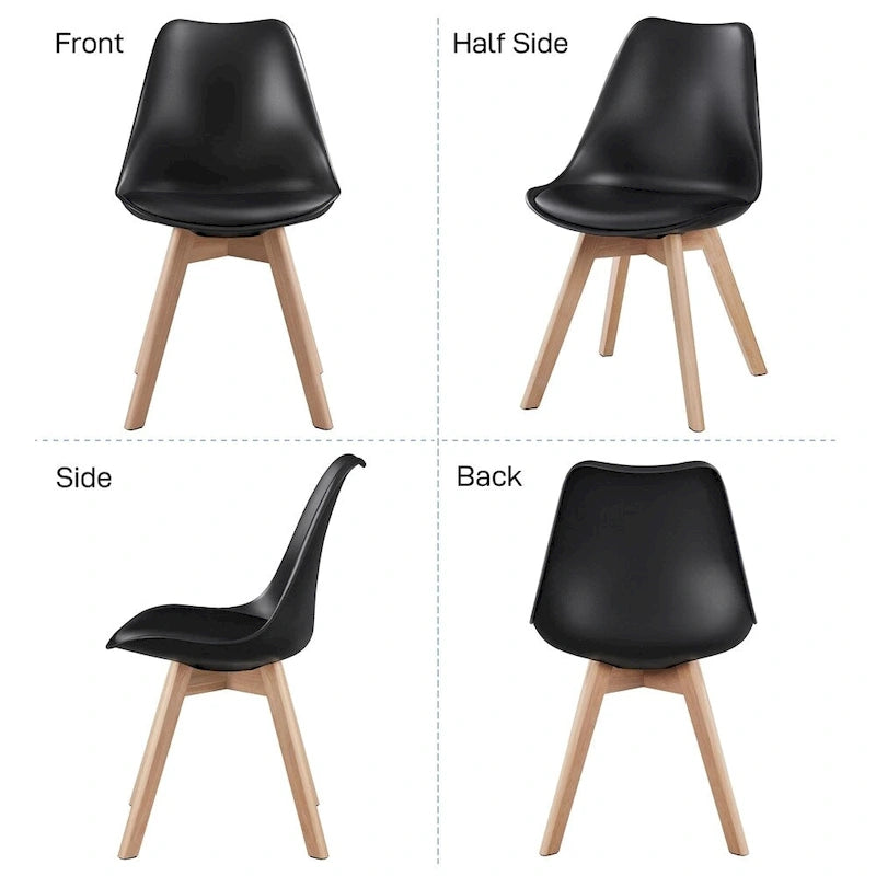 Ensemble de 4 chaises de salle à manger Yaheetech avec rembourrage souple et moderne