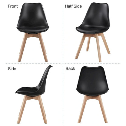 Ensemble de 4 chaises de salle à manger Yaheetech avec rembourrage souple et moderne