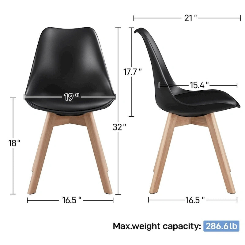 Ensemble de 4 chaises de salle à manger Yaheetech avec rembourrage souple et moderne