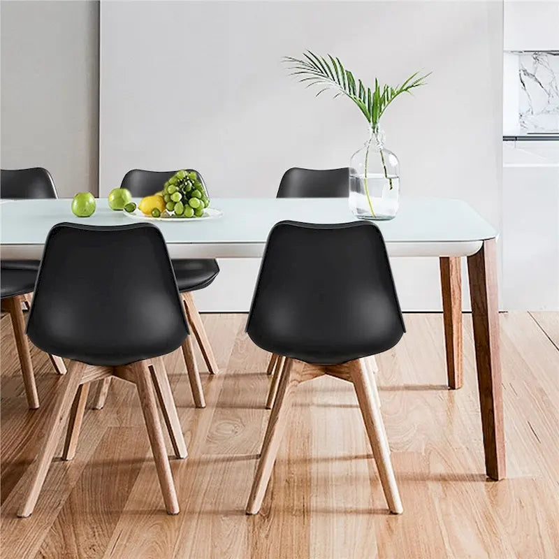 Ensemble de 4 chaises de salle à manger Yaheetech avec rembourrage souple et moderne