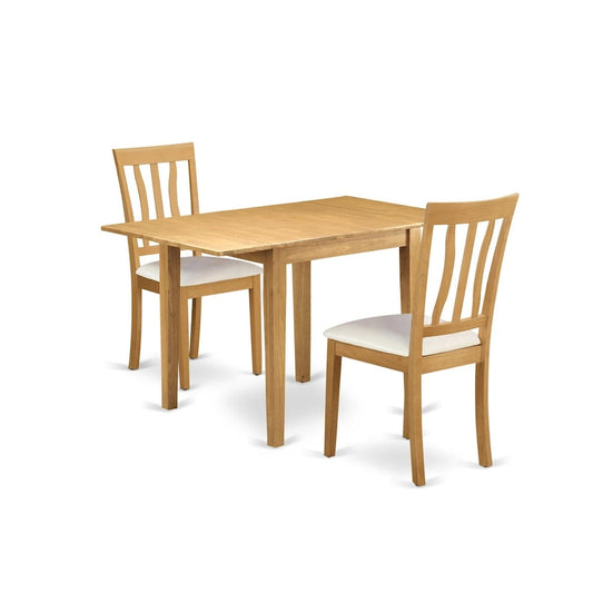 Ensemble de salle à manger East West Furniture : table rectangulaire et chaises en similicuir, chêne (option de pièces).