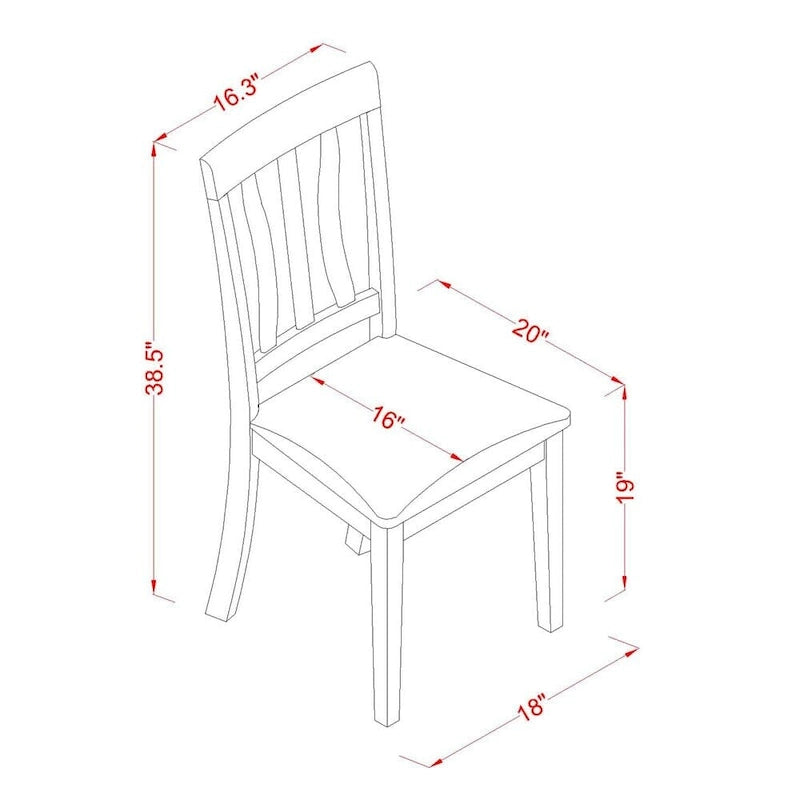 Ensemble de salle à manger East West Furniture : table rectangulaire et chaises en similicuir, chêne (option de pièces).