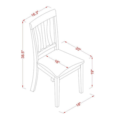 Ensemble de salle à manger East West Furniture : table rectangulaire et chaises en similicuir, chêne (option de pièces).