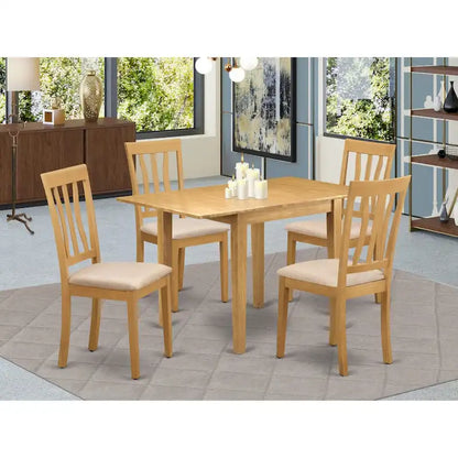 Ensemble de salle à manger East West Furniture : table rectangulaire et chaises en similicuir, chêne (option de pièces).