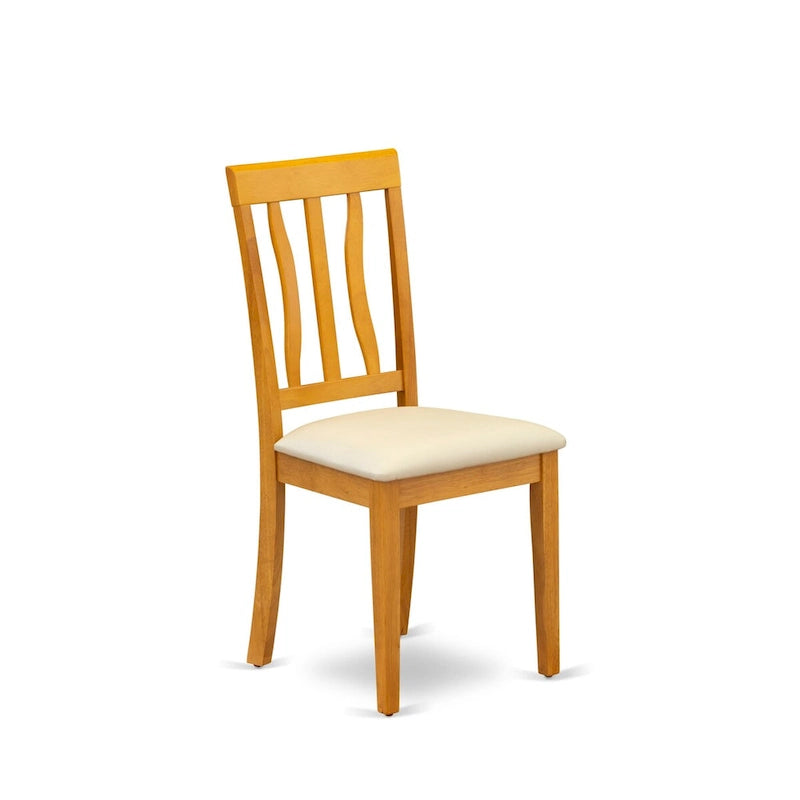 Ensemble de salle à manger East West Furniture : table rectangulaire et chaises en similicuir, chêne (option de pièces).