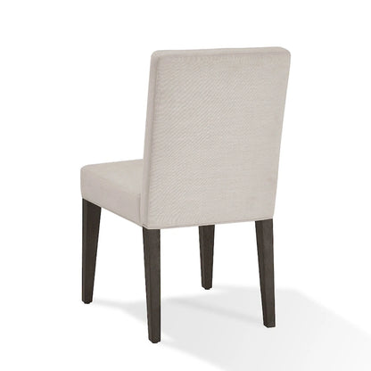 Chaises de salle à manger de style Parson, 48 cm (19 pouces), en bois d'hévéa, lot de 2, gris clair