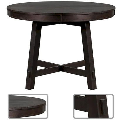 Table de salle à manger extensible vintage et élégante avec rallonge amovible