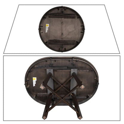 Table de salle à manger extensible vintage et élégante avec rallonge amovible