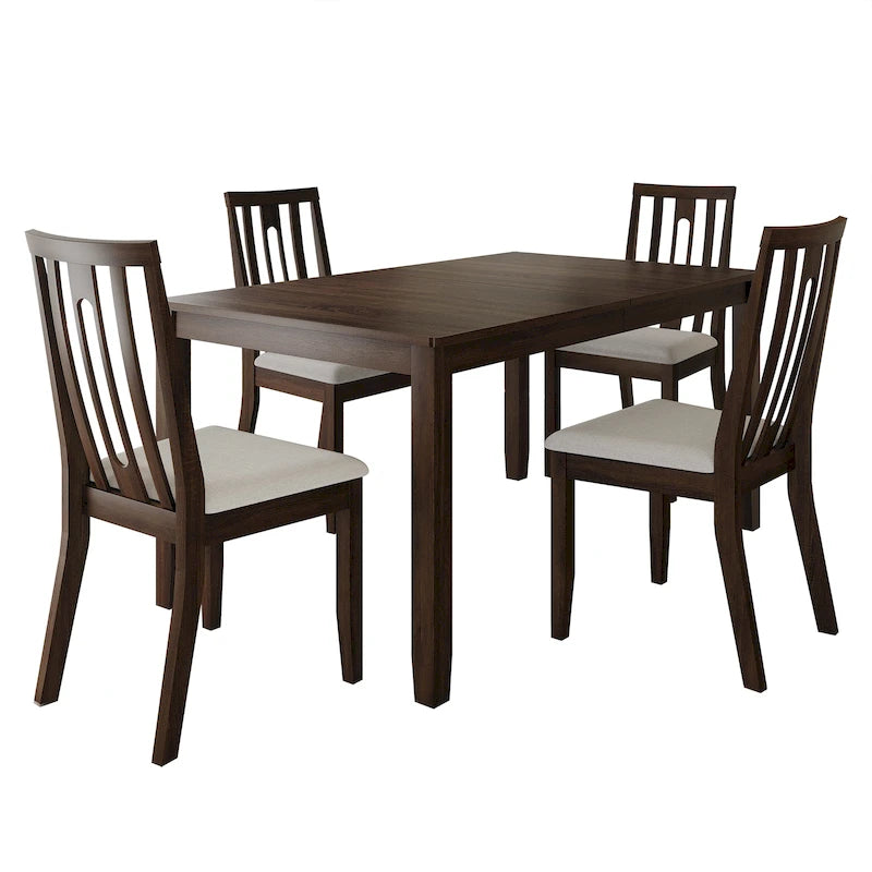 Ensemble de salle à manger contemporain en bois 5 pièces CraftPorch