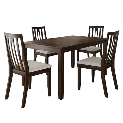 Ensemble de salle à manger contemporain en bois 5 pièces CraftPorch