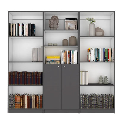 Bibliothèque Kenyon 3 pièces, 74 pouces de large, 5 étagères et armoire