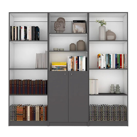 Bibliothèque Kenyon 3 pièces, 74 pouces de large, 5 étagères et armoire