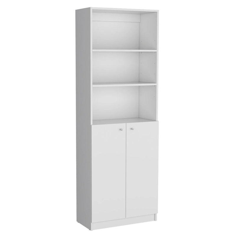 Bibliothèque Kenyon 3 pièces, 74 pouces de large, 5 étagères et armoire