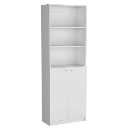 Bibliothèque Kenyon 3 pièces, 74 pouces de large, 5 étagères et armoire