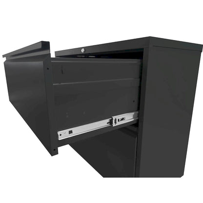 Classeur vertical en métal à 3 tiroirs, 14,96 po de largeur, avec serrure. Convient pour le bureau et la maison. Format A4, légal et lettre.