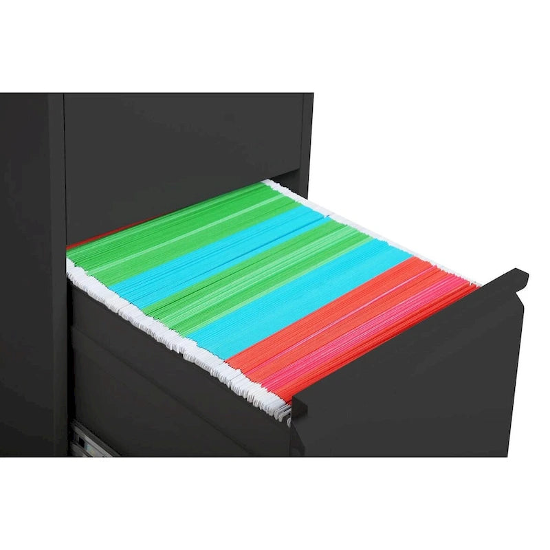 Classeur vertical en métal à 3 tiroirs, 14,96 po de largeur, avec serrure. Convient pour le bureau et la maison. Format A4, légal et lettre.