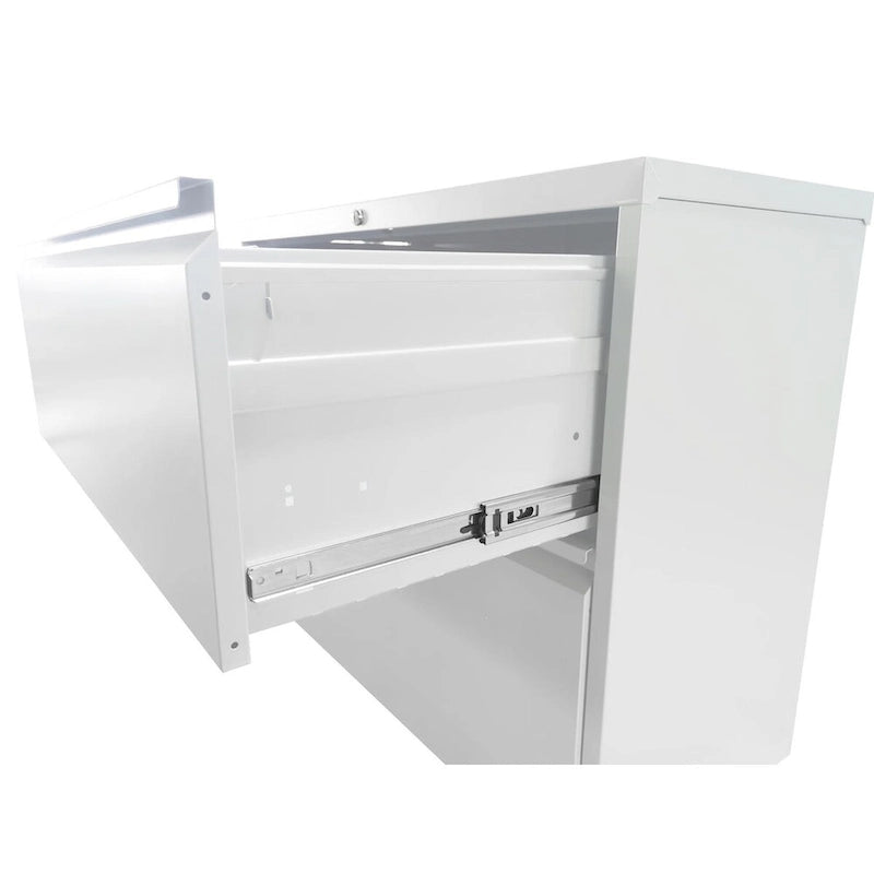 Classeur vertical en métal à 3 tiroirs, 14,96 po de largeur, avec serrure. Convient pour le bureau et la maison. Format A4, légal et lettre.
