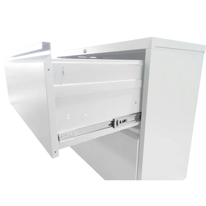 Classeur vertical en métal à 3 tiroirs, 14,96 po de largeur, avec serrure. Convient pour le bureau et la maison. Format A4, légal et lettre.