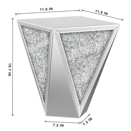 Table console KOHROS à effet miroir diamant
