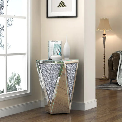 Table console KOHROS à effet miroir diamant