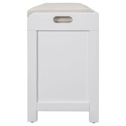 Banc de rangement avec panier amovible et 2 tiroirs