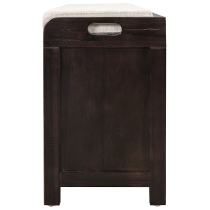 Banc de rangement avec panier amovible et 2 tiroirs
