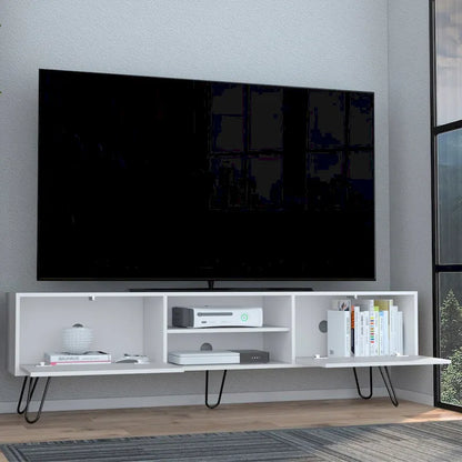 Meuble TV Vassel à 2 armoires, pieds en épingle à cheveux
