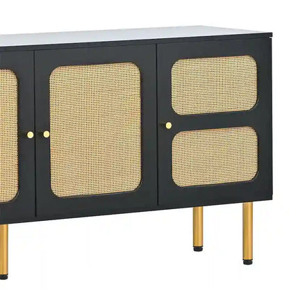 Table console multimédia Merax en tissu tissé pour téléviseurs jusqu'à 70 pouces