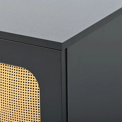 Table console multimédia Merax en tissu tissé pour téléviseurs jusqu'à 70 pouces
