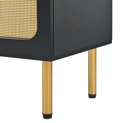 Table console multimédia Merax en tissu tissé pour téléviseurs jusqu'à 70 pouces