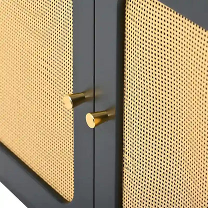 Table console multimédia Merax en tissu tissé pour téléviseurs jusqu'à 70 pouces