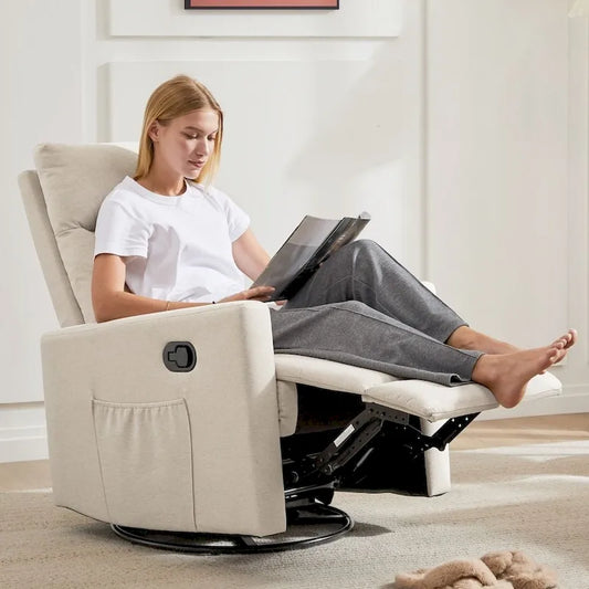 Manual Recliner Chair Winback Fabric Single Sofa