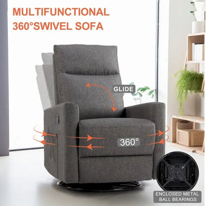 Fauteuil inclinable manuel, canapé simple en tissu Winback