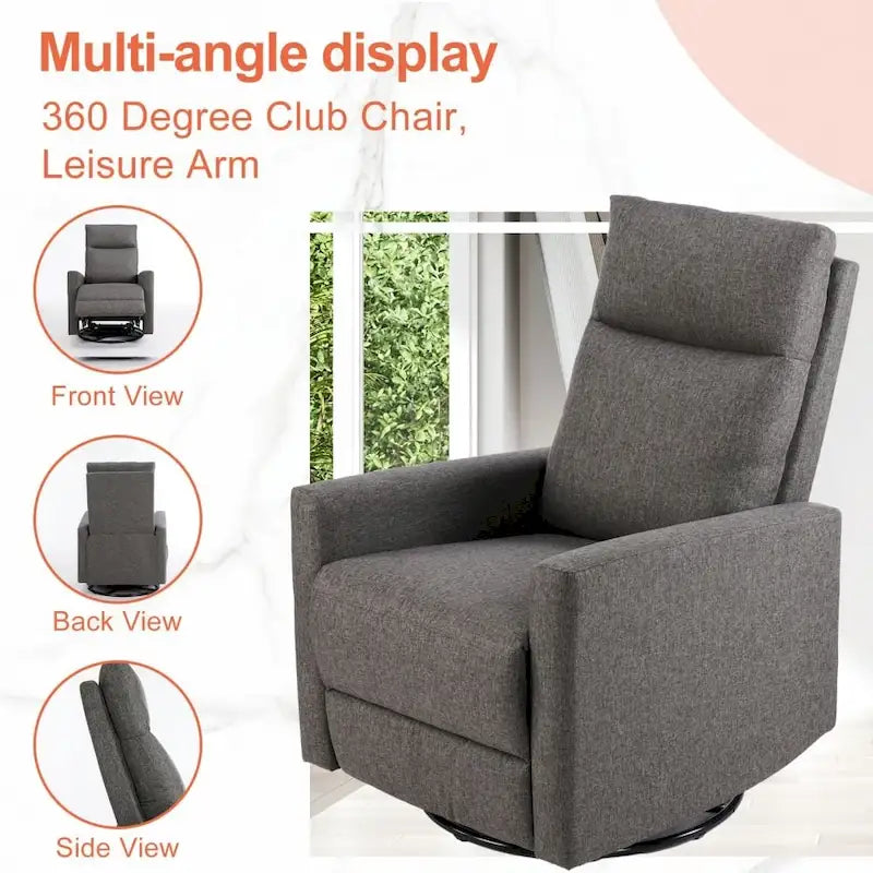 Fauteuil inclinable manuel, canapé simple en tissu Winback