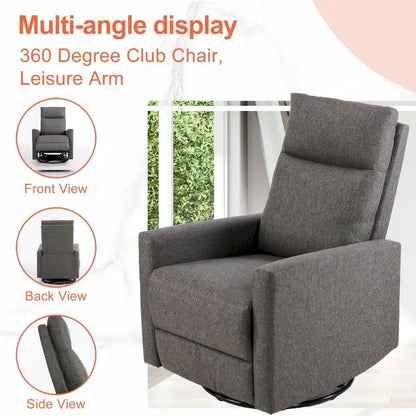 Fauteuil inclinable manuel, canapé simple en tissu Winback